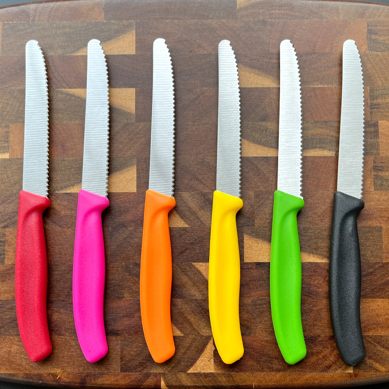 Зазубренный нож для стейка из нержавеющей стали, столовые приборы для ресторанов и отелей, нож для кемпинга