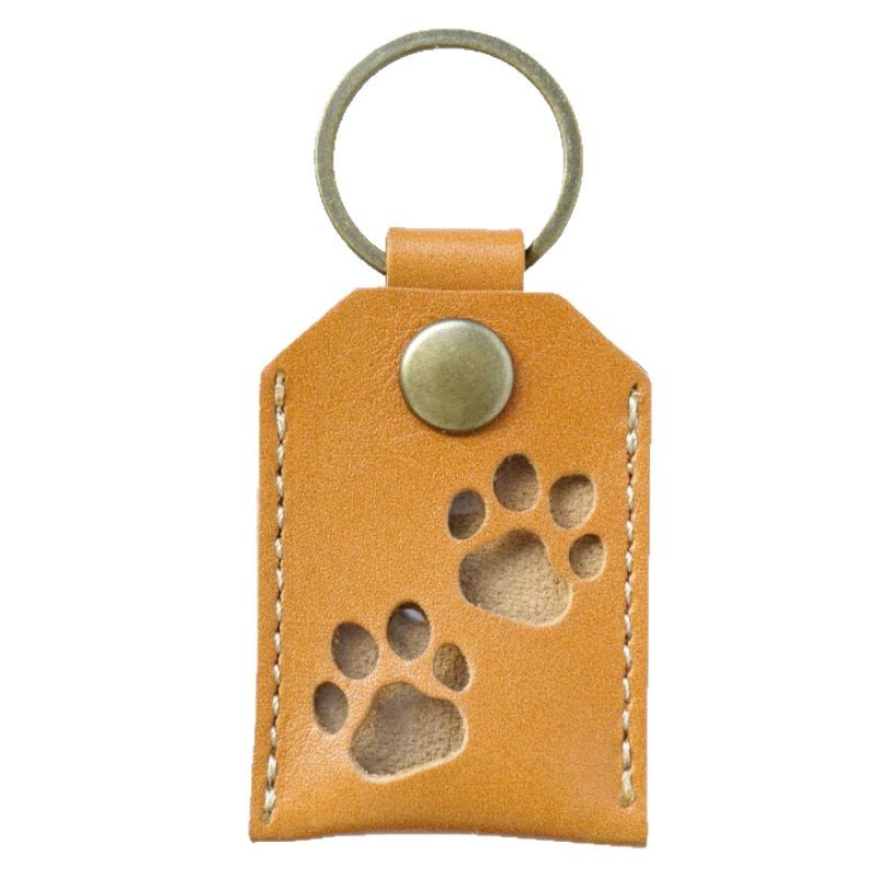 in stock pet hair keychain square transparent cat and dog hair storage key pendant pet souvenir