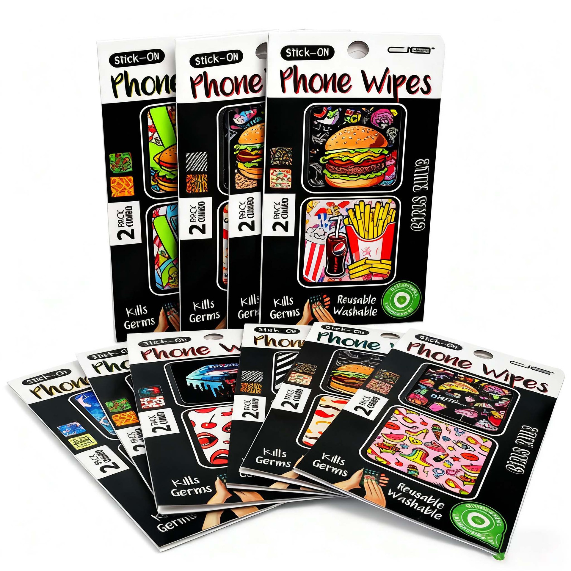 Cross-Border Mobile Phone Wipes Can Be Washed Repeatedly, Silicone Screen Cleaning Stickers to Prevent Screen Stains, Mobile Phone Cleaning Wipes Can Be Customized