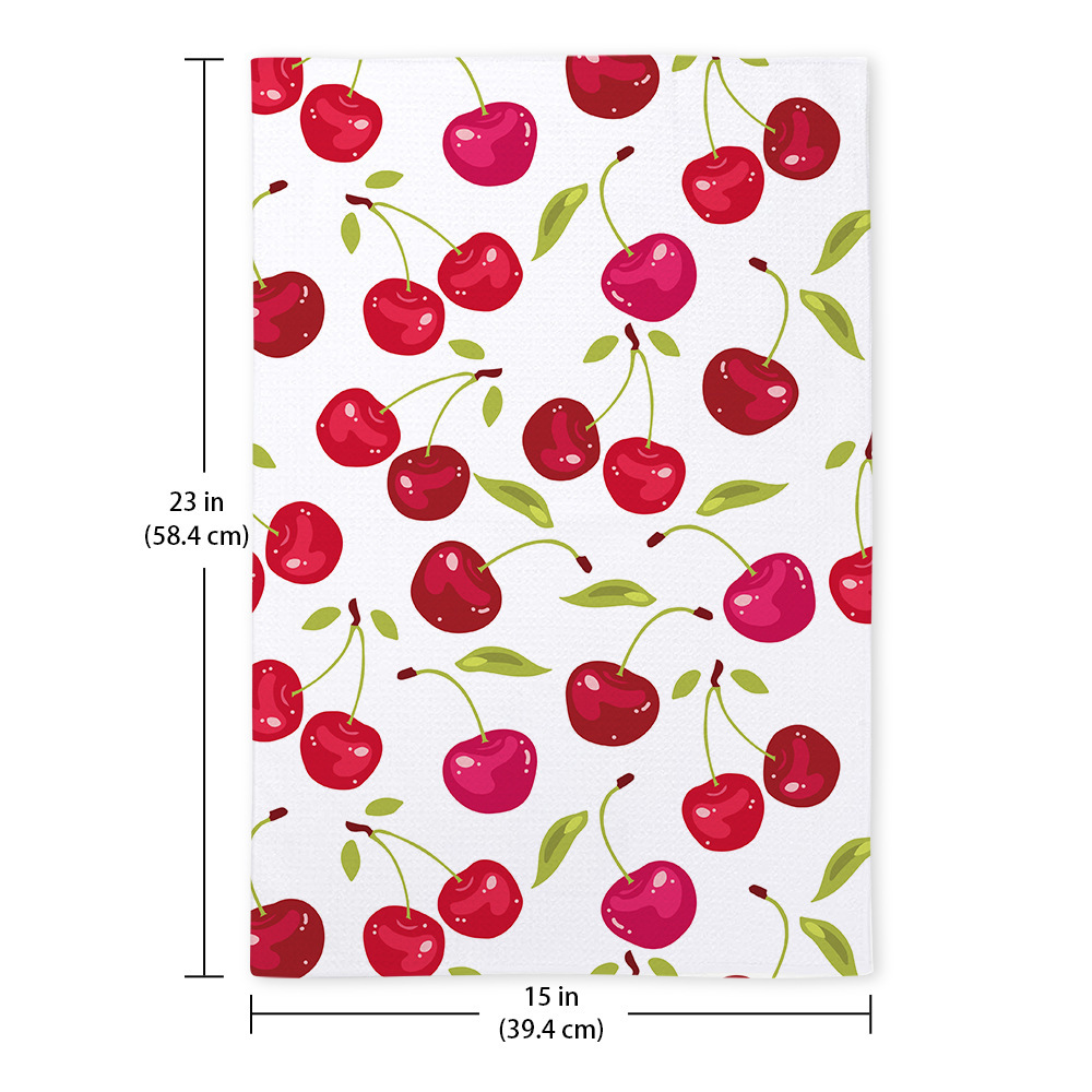 Cross-Border Customized Hand Towel Waffle Digital Printed Towel Quick-Drying Water-Absorbent Lint-Free Kitchen Stove Dish Towel