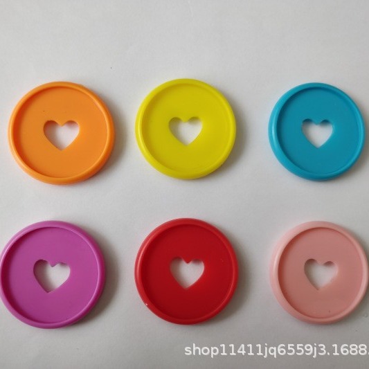 24/28/35mm Colorful Heart Mushroom Buckle Notebook Loose-leaf Buckle Hand Ledger Accessories Plastic Material