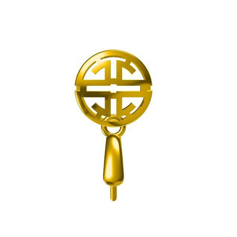 18K Gold Button Head Thickened Waiqi Clip Buckle Jade Jade Buckle Rose Gold Pendant Hetian Jade Pendant Melon Buckle Accessories