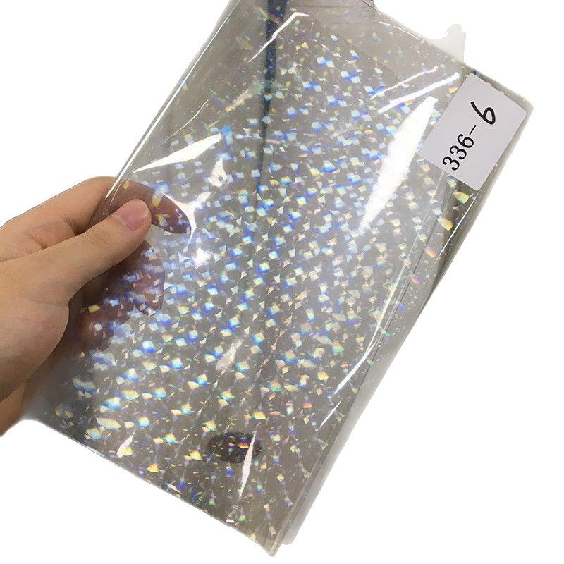Factory Direct Sales of 0.4mm Laser Transparent Pvc Film, Iridescent Transparent Material for Handbags, Luggage, Shoe Materials, Crafts, Etc