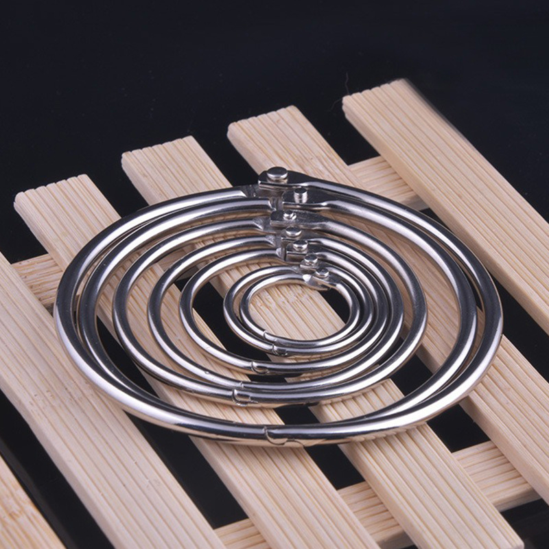 Manufacturer Wholesale 20-40mm Book Ring Photo Album Binding Ring Metal Iron Ring Buckle Book Ring Desk Calendar Binding Loose-Leaf Ring