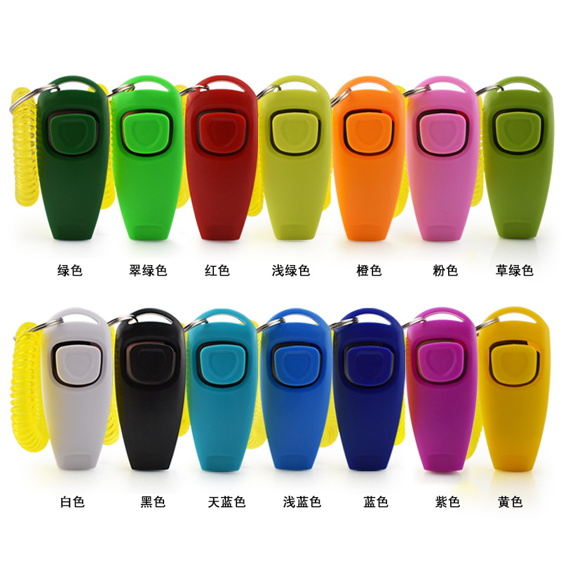 Two-in-one Louver pet training Louver pet Louver + whistle dog training whistle yellow bracelet