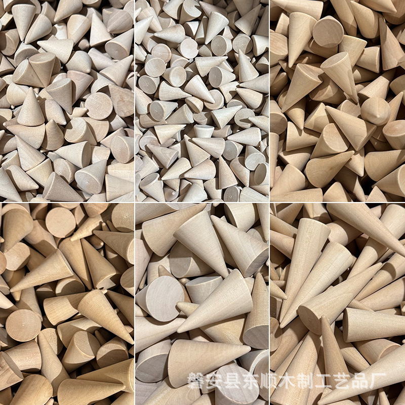 Wooden Cone Ring Holder Jewelry Display Jewelry Display Stand Jewelry Storage Counter Props