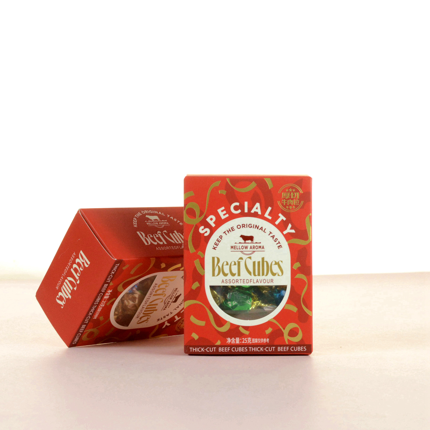 Говяжьи кубики Weikouai (разные вкусы) 25г/около 10 штук, закуски на свадьбу