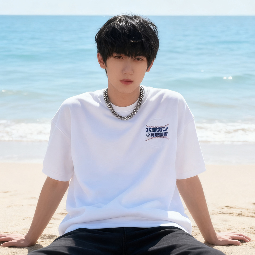 Wig Male Student Short Hair Korean Handsome Men's Short Straight Hair Broken Gai Qi Bangs Daily Wig Set Shake Sound Supply