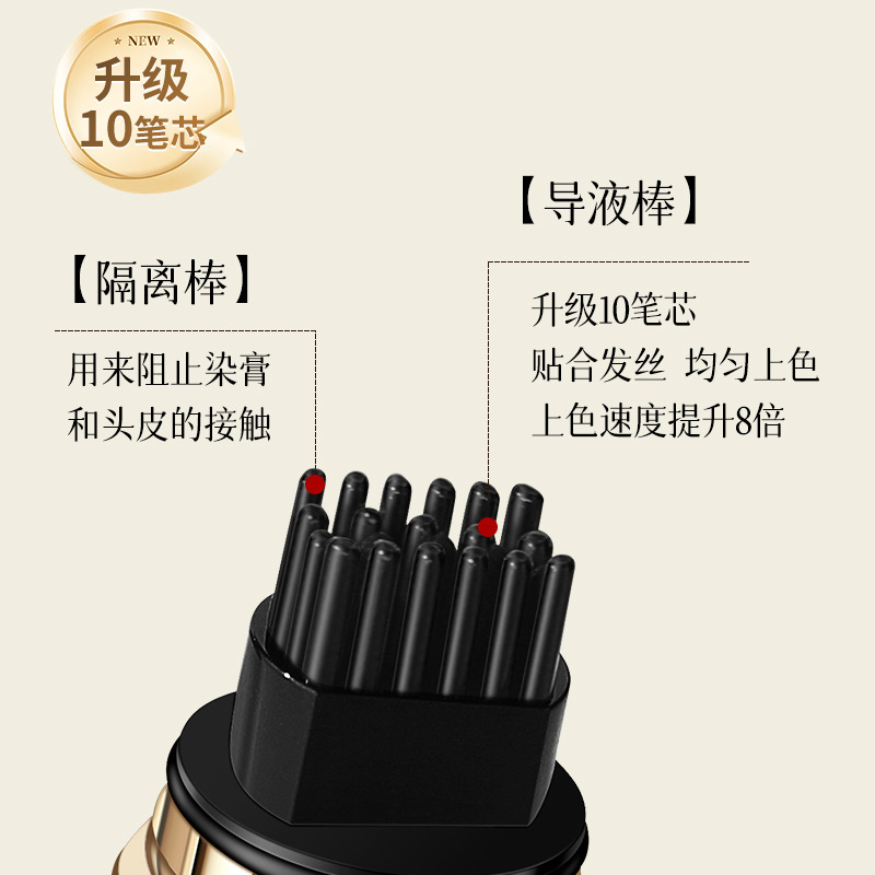 Cossika Small Gold Tube Polypeptide Hair Pen White Hair Covering Complementary Color Disposable Dyeing Natural Plant Hair Stick