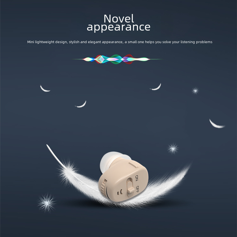 Cross-Border Battery Hearing Aids for the Elderly, In-Ear, Compact, Invisible, Red and Blue Models, Convenient In-Ear Hearing Aids