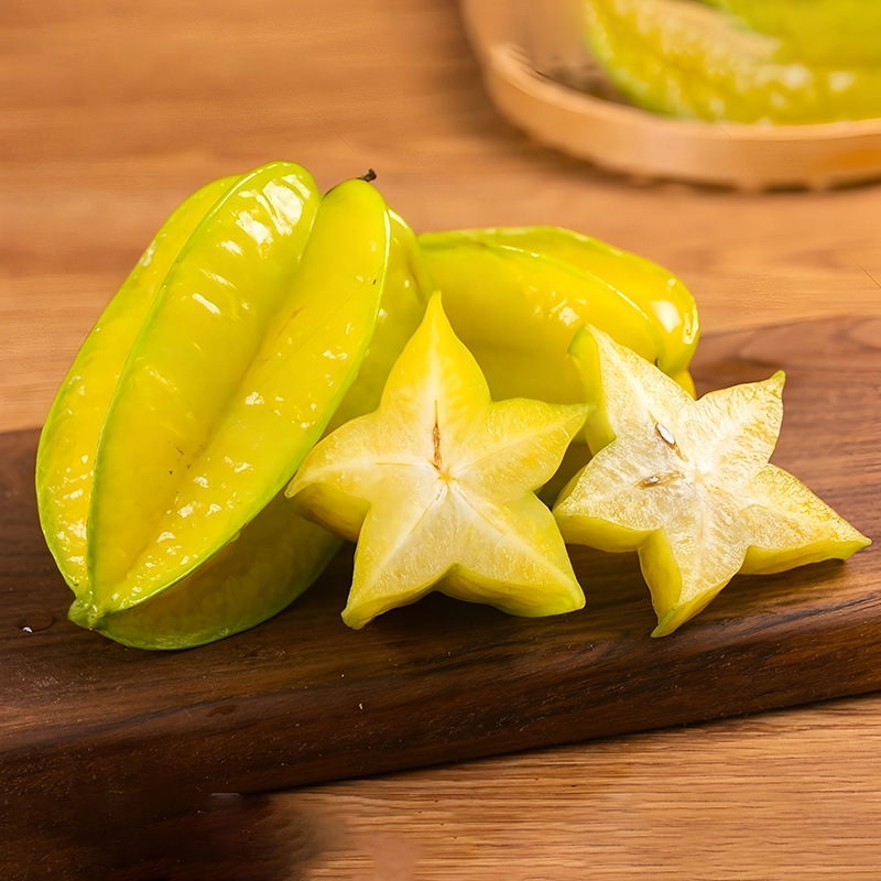 Zhangzhou Sweet Carambola Whole Box Wholesale Five-Pointed Star Fruit Type Juicy Sweet Residue-Free Fruit Fresh Fruit Source Dropshipping