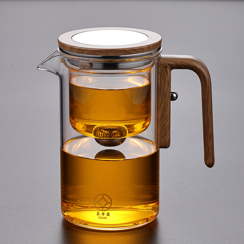 Teapot Tea Water Separation Piaoyi Cup Full Glass Heat-resistant Filter Tea Breaking Artifact Kung Fu Tea Set Magnetic Absorption Tea Cup