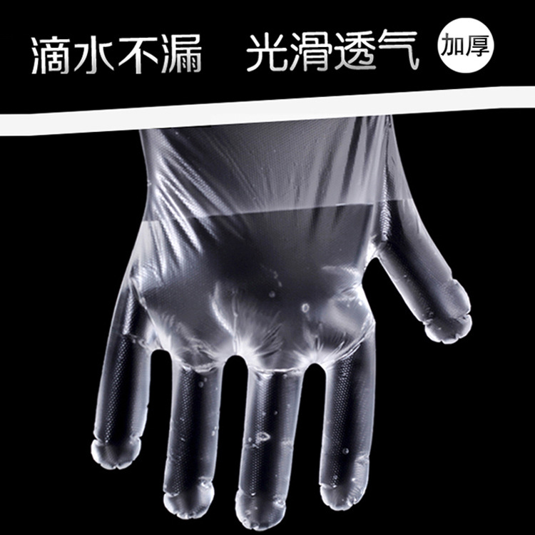 Individually packaged disposable gloves food grade catering takeaway lobster chicken plastic film transparent pe personalized wholesale