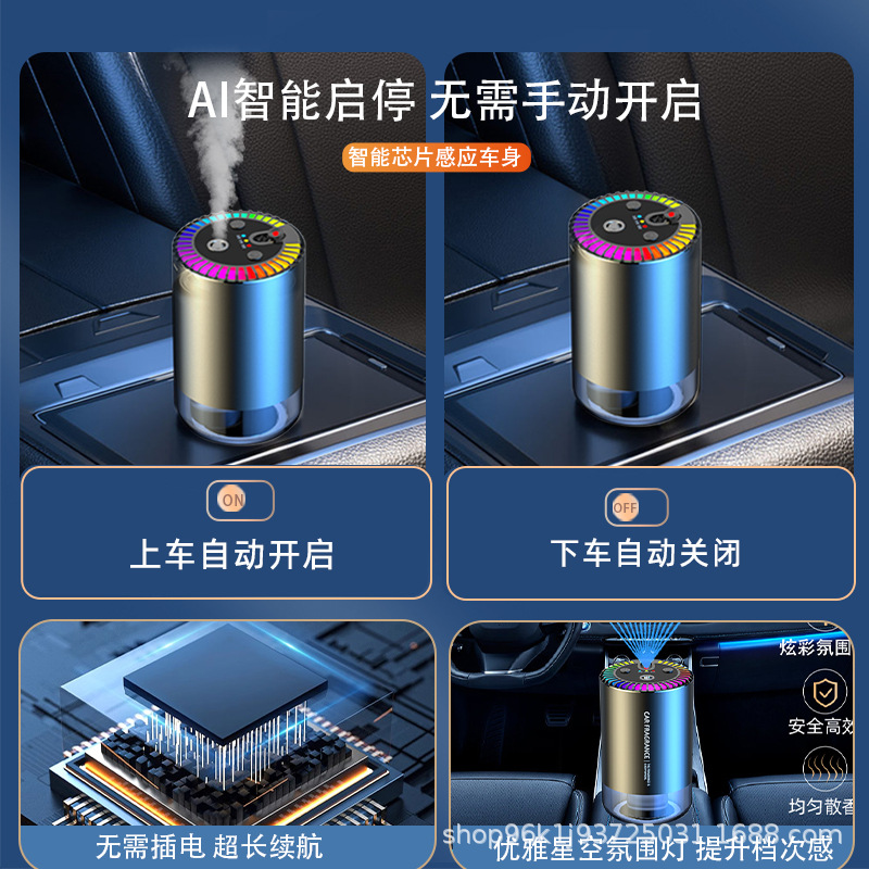 Car Air Freshener, Automatic Fragrance Diffuser, Car Interior Decoration, Light Fragrance Car Humidifier, Starry Sky Ceiling Fragrance Diffuser