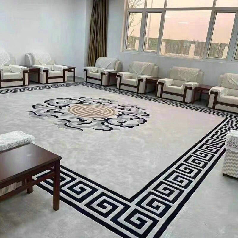 Conference Room Full Thickened Handmade Wool Acrylic Large Carpet Modern New Chinese Style Vip Reception Room Commercial