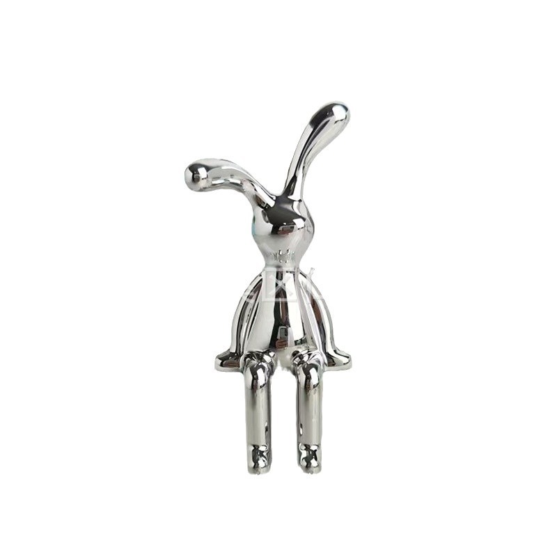 violent bear accessories top bead UV plated long leg rabbit abstract long ear sitting rabbit tissue box cartoon acrylic plate decoration