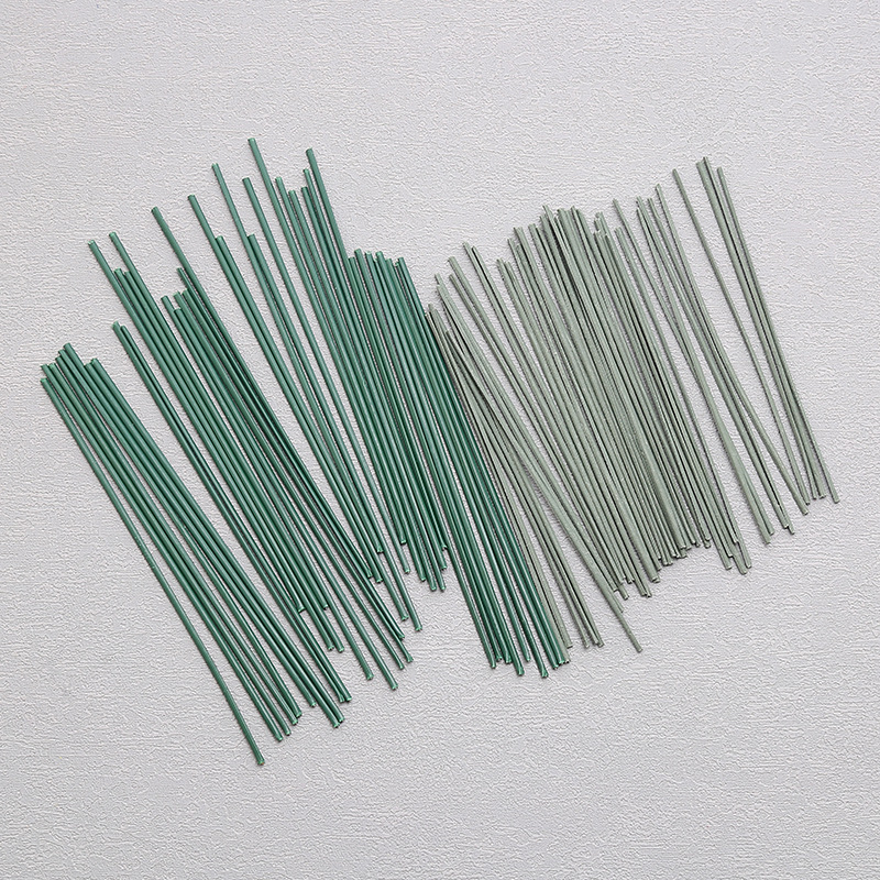 Зеленая проволочная искусственная цветочная ветка №2, искусственная цветочная палка, палка для цветочной композиции, ручная работа, материалы для DIY, шелковые цветы, клей, аксессуары для материалов