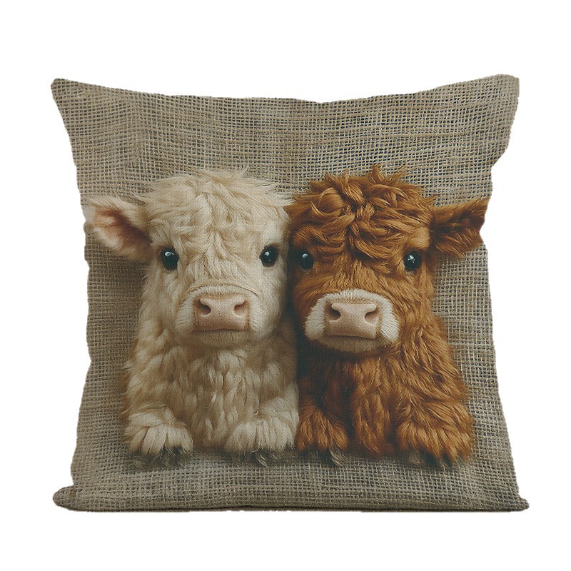 Amazon's Hottest 3D Puppy Imitation Embroidery Pillow Cover Bohemian Style Sofa Printed Cushion Cushion Wholesale