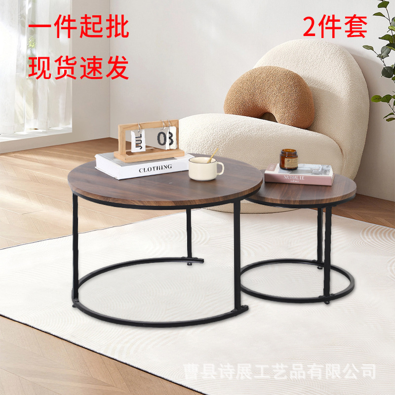 В наличии, кофейный столик для маленькой квартиры, высококачественный, простой, креативный круглый стол