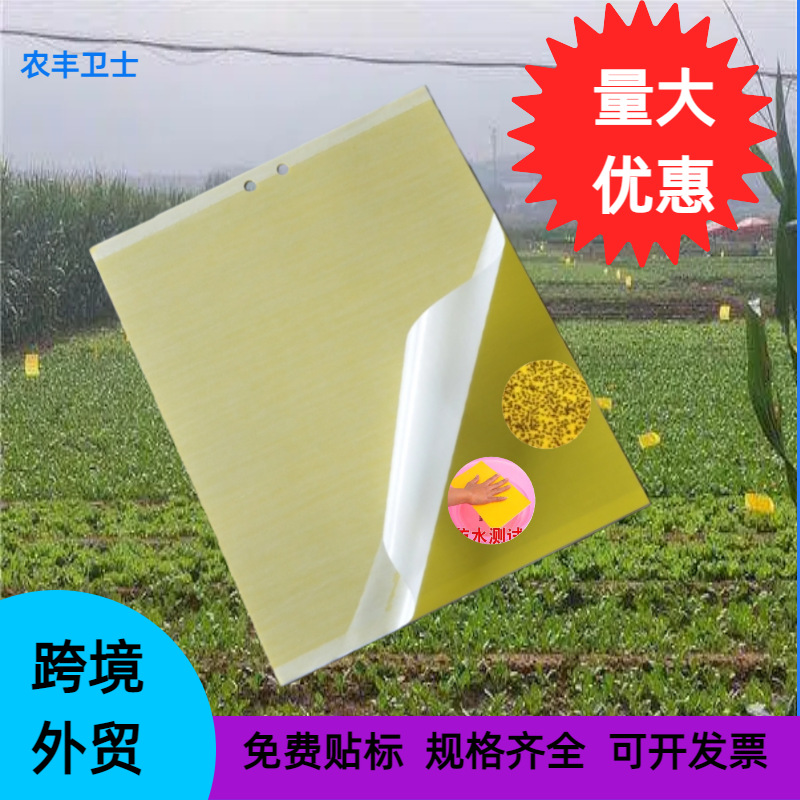 Липкая доска для насекомых с бумажным покрытием, утолщенная, сильная, липкая ловушка для насекомых, оптовая продажа, желтая и синяя, для теплиц, садов, чайных садов