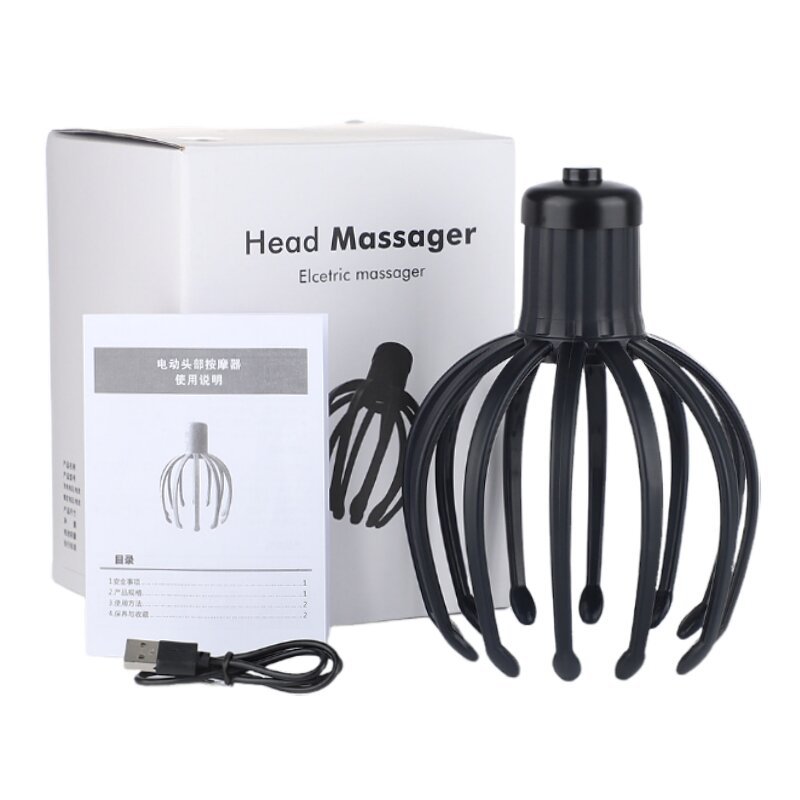 Head Decompression Massager Octopus Rotating Ball Relaxation Massager Intelligent Electric Head Soul Extractor