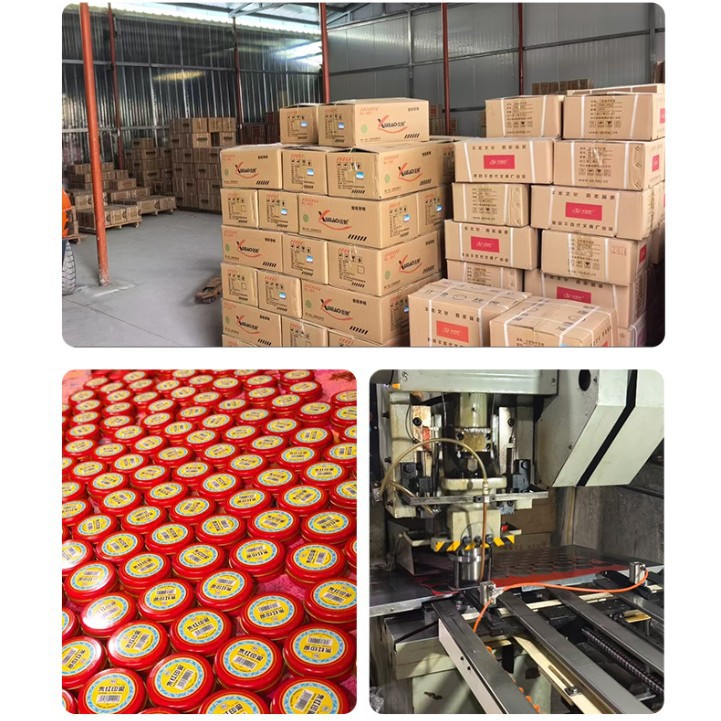 Snow Ao Vermilion Inchment Financial Office Portable Round Iron Box Inchment Seal Inchment Vermilion Inchment Wholesale