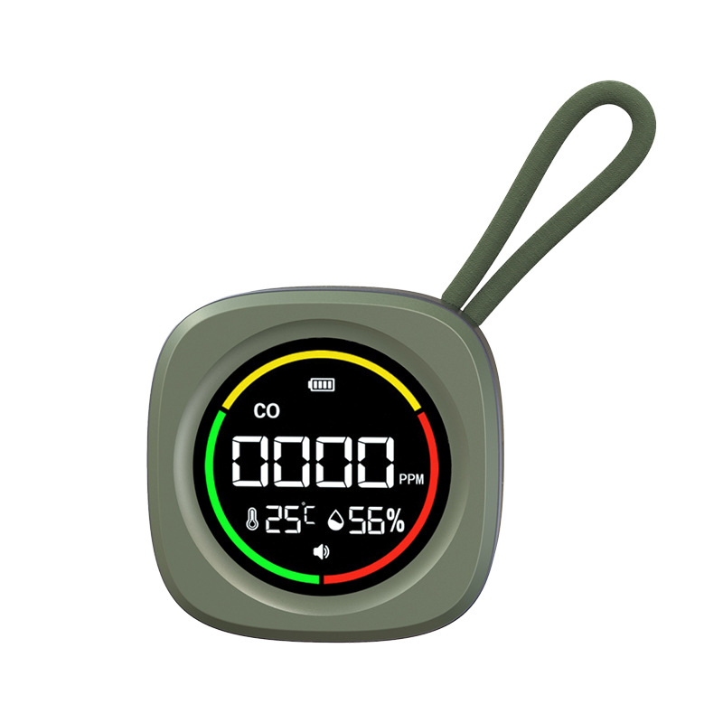 New carbon monoxide detector outdoor camping portable CO detection alarm temperature and humidity 3 in one detection