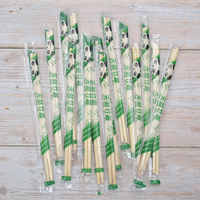 Disposable Chopsticks Wholesale Takeaway Hotel Restaurant Convenient Tableware Household Commercial Hygienic All-In-One Bamboo Chopsticks