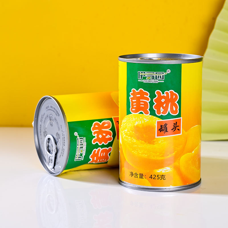 Fresh yellow peach canned 425g whole box Dangshan specialty syrup fruit canned commercial stall baking wholesale delivery