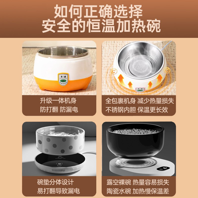 Cat Water Dispenser Yogurt Machine Drinking Water Constant Temperature Cat Bowl Pet Water Dispenser Heated Insulated Water Feeding Basin Stainless Steel Bowl