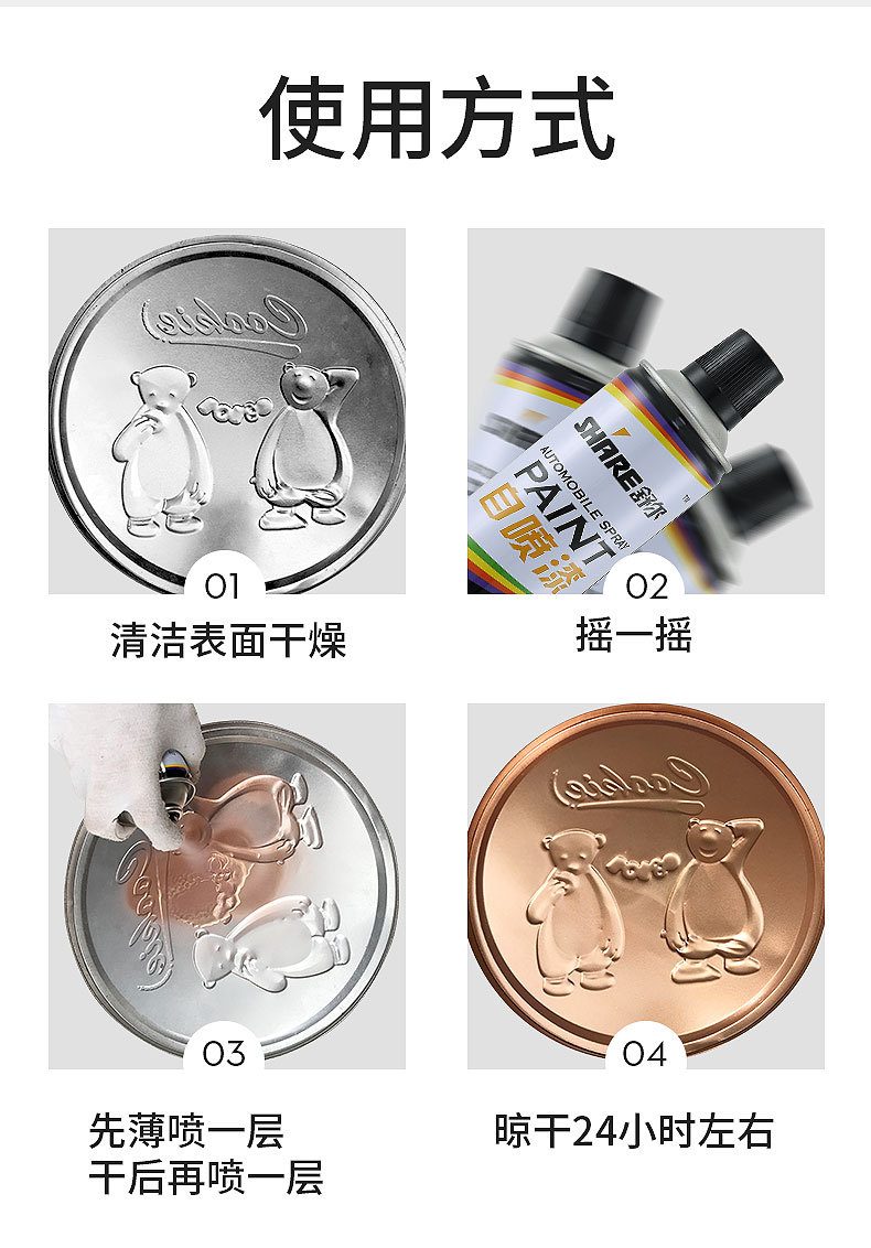 Chrome-Plated Self-Painting Stainless Steel Electro-Galvanized Metal Anti-Rust Paint Household Blue and White Galvanized Silver Powder Paint Hand Spray Paint