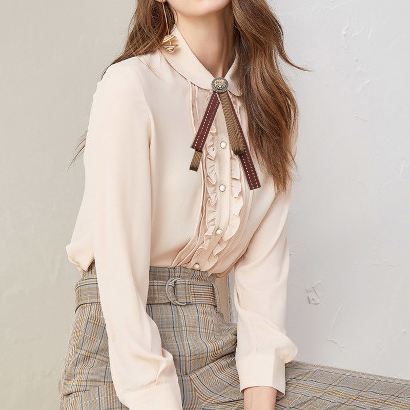 Korean Style Small Bow Tie for Women, Velvet Ribbon Bow, Shirt Collar Decoration, Collar Flower Tie, Trendy Pin, Retro