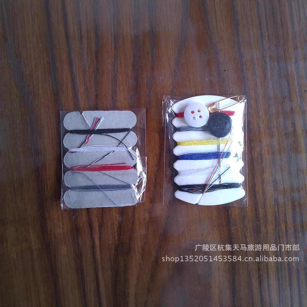 Sewing kit disposable hotel supplies 6 thread all kinds of sewing kit 6 color thread free shipping (except in remote areas)