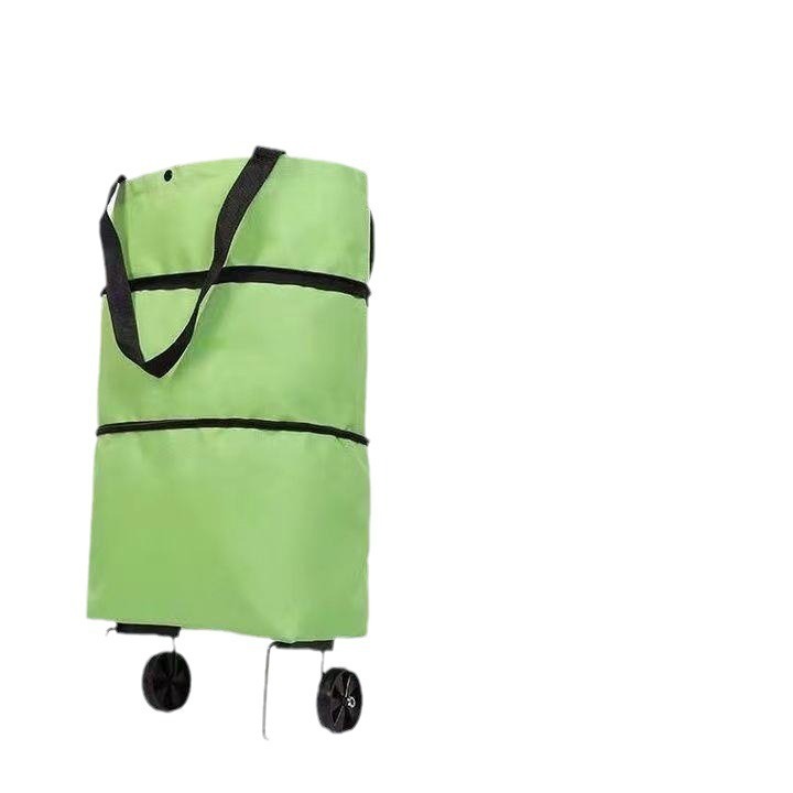 Shopping Small Trolley Internet Popular Hand Trolley Folding Portable Wheel Handbag Waterproof Supermarket Shopping Trolley