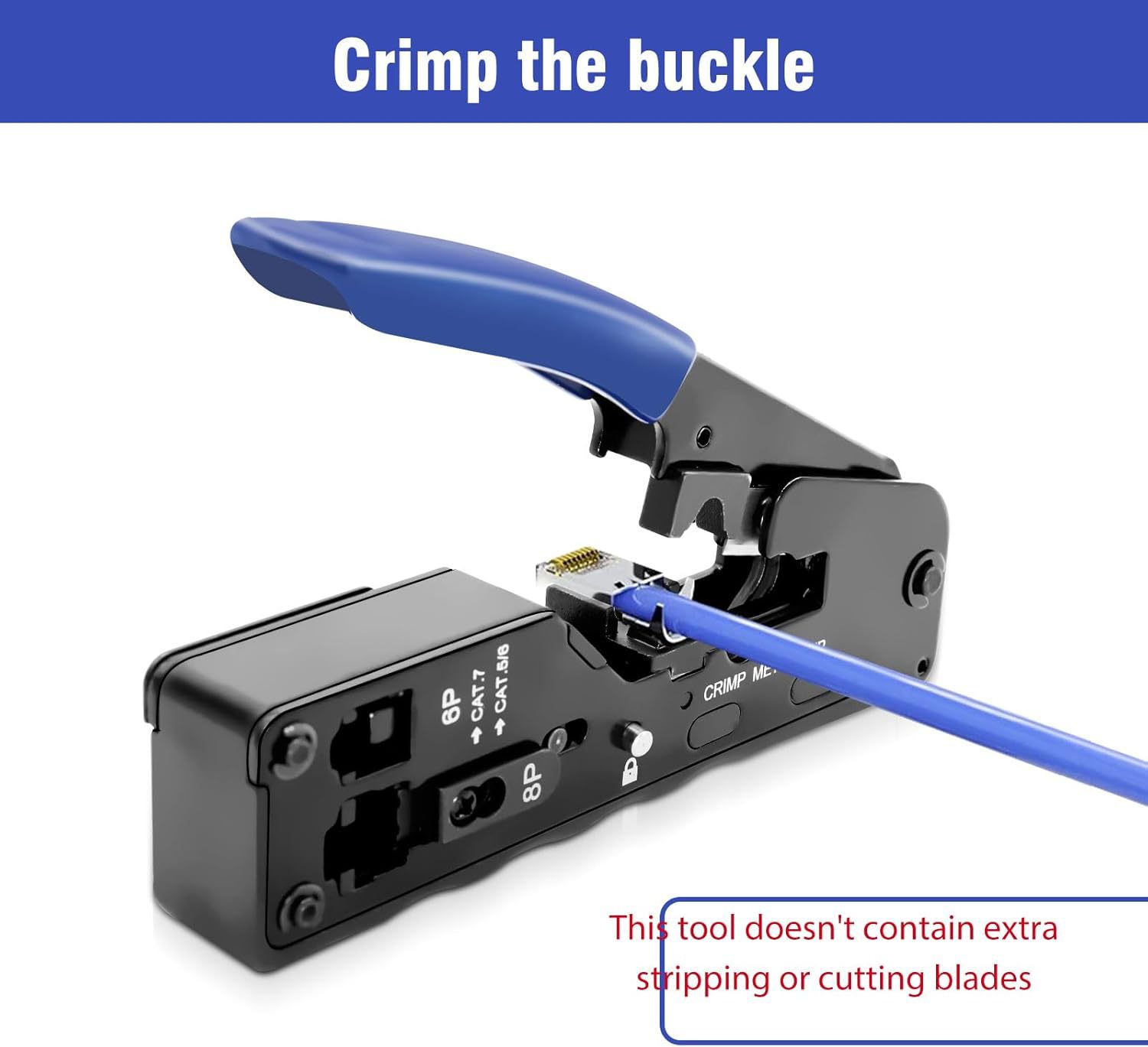 Crimpzange Netzwerkstecker Set,Crimpzange Rj45 Mit 10*Cat 7