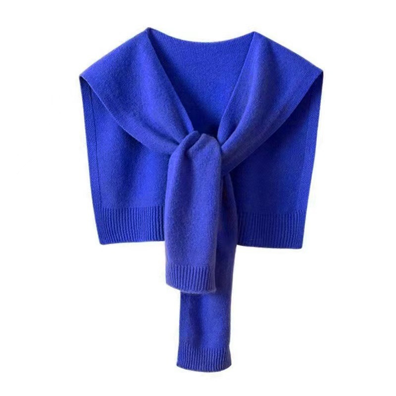 2024 New Knitted Stripesd Shawl with Classy Women's Summer Air-Conditioned Room Neck Protection Waistcoat Autumn and Winter Warm Scarf