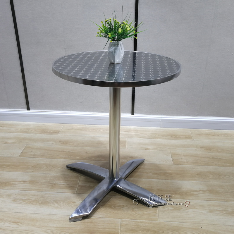 Xzfu055 Rust-Proof Steel Surface Tall Cocktail Table Foldableable Aluminum Foot Bar Table Industrial Style Easy to Clean Bar Round