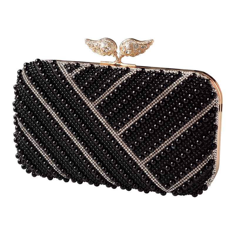 New Fashion Pearl Evening Bag Cross-Border Party Dress Bag Banquet Women's Clutch Bag Manufacturer Direct Sales Cheongsam Bag