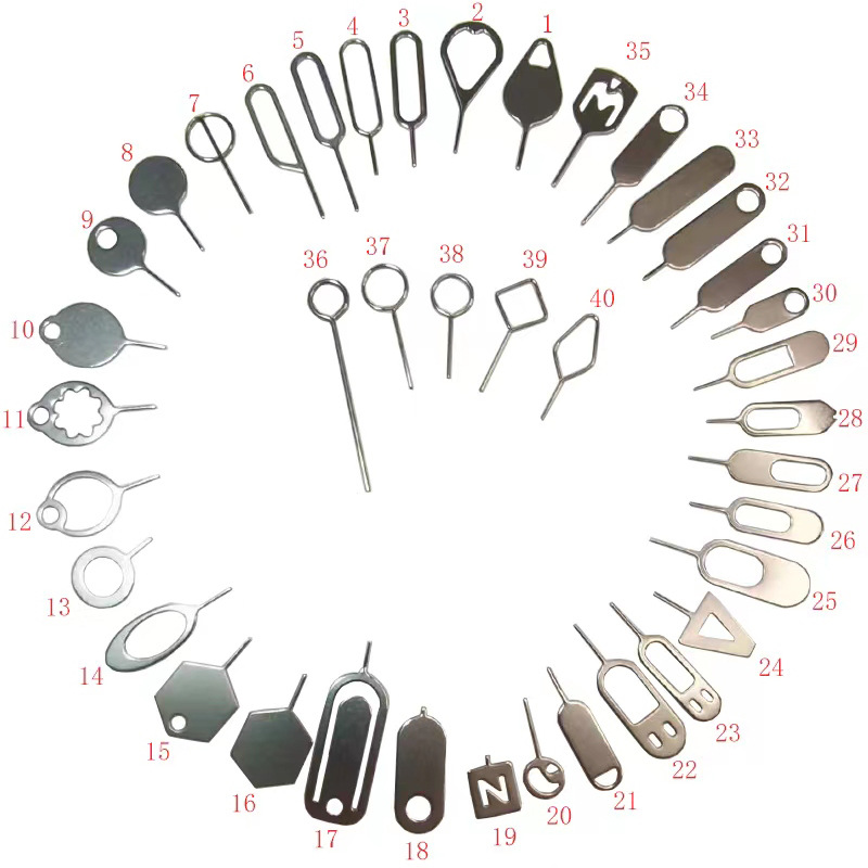 Factory Direct Supply Extended 16mm Anti-Conductive 304 Stainless Steel Card Extraction Needle Card Extraction Artifact Mobile Phone Card Extraction Needle