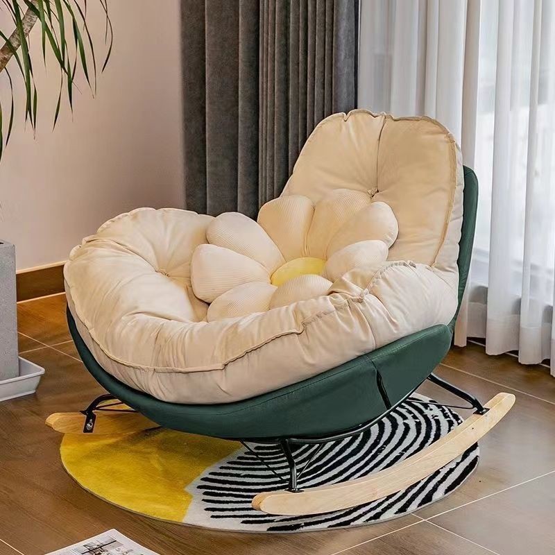 Home Simple Modern Lazy Sofa Single Balcony Leisure Chair Rocking Chair Rocking Chair Lounge Chair Living Room Penguin Living Room