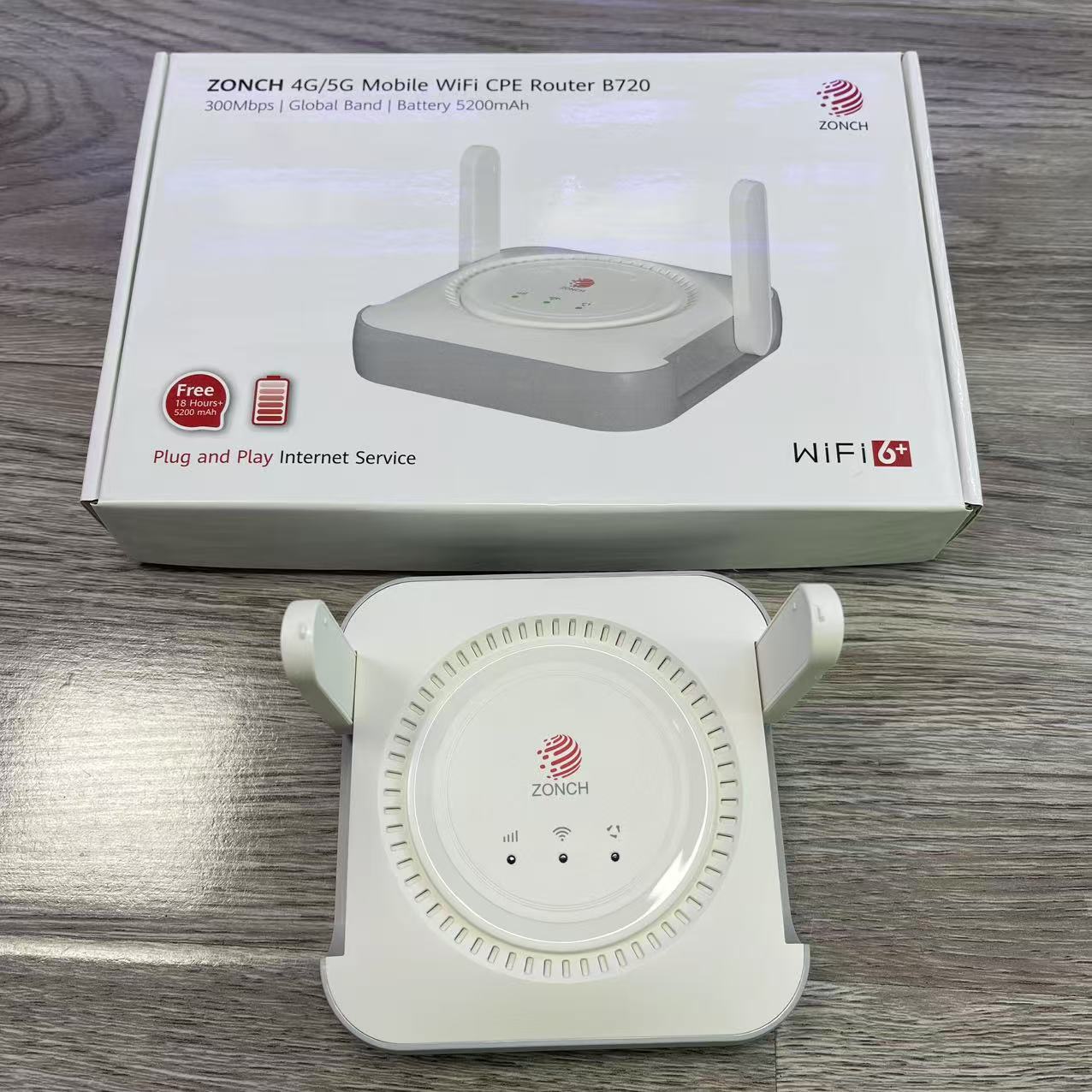Zonch 4g Cpe роутер B720 с батареей 5200mAh и поддержкой диапазона B28, WiFi 6