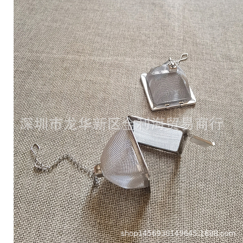 304 Stainless Steel Chain Pyramid Filter Mesh Seasoning Marinade Basket Pig Tripe Chicken Pepper Cage