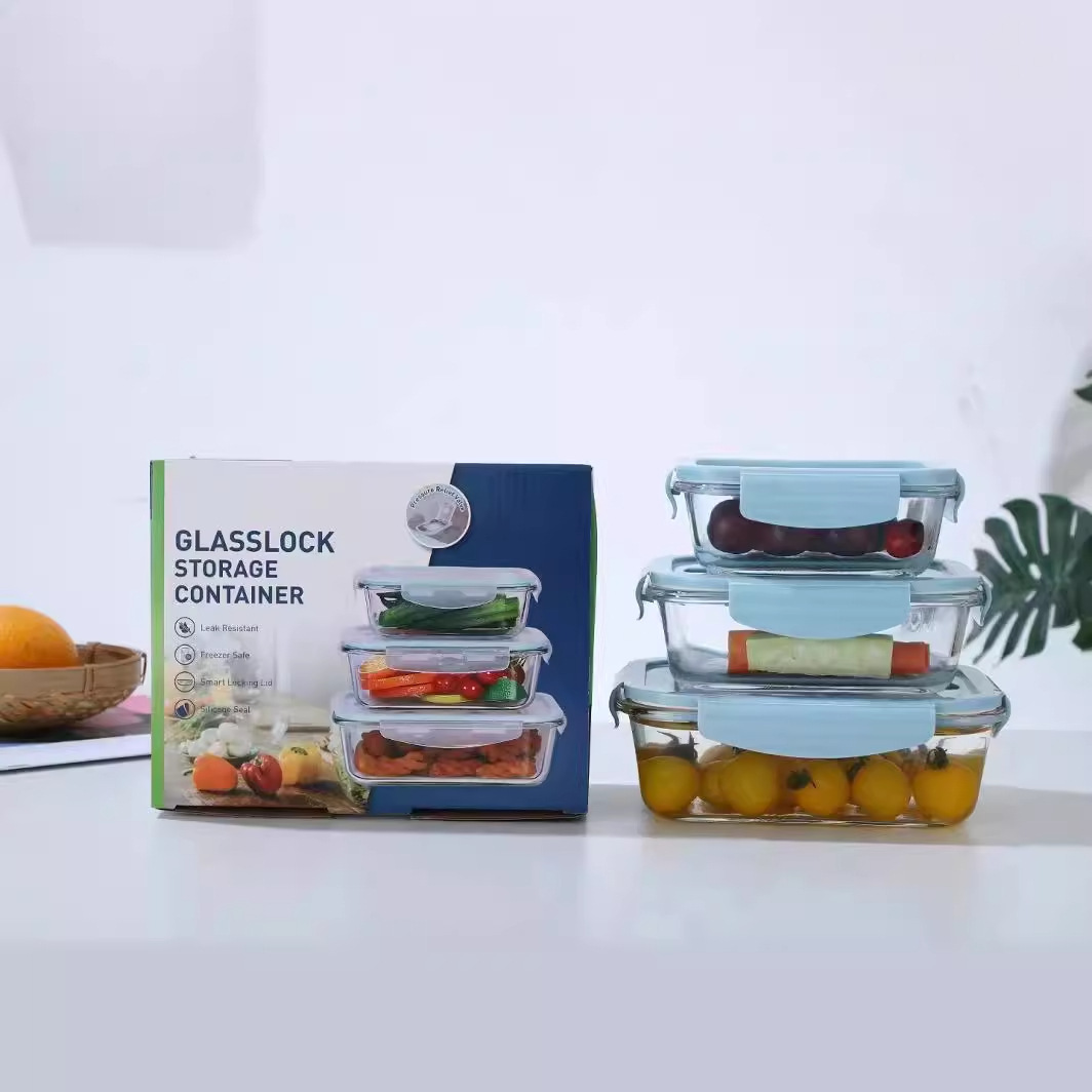 Стеклянная ланч-бокс, нагреваемая, специальная для микроволновки, с разделителем, для офисных работников, набор бенто