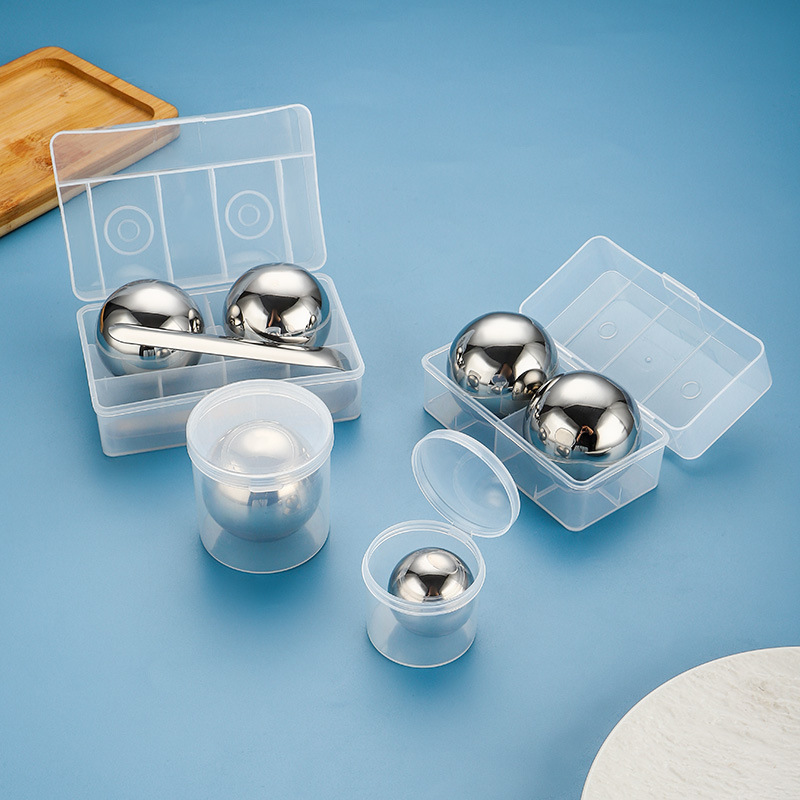304 Stainless Steel Metal Ice Cube Whiskey Stone Quick-Frozen Ice Cube Clip Creative Ice Ball