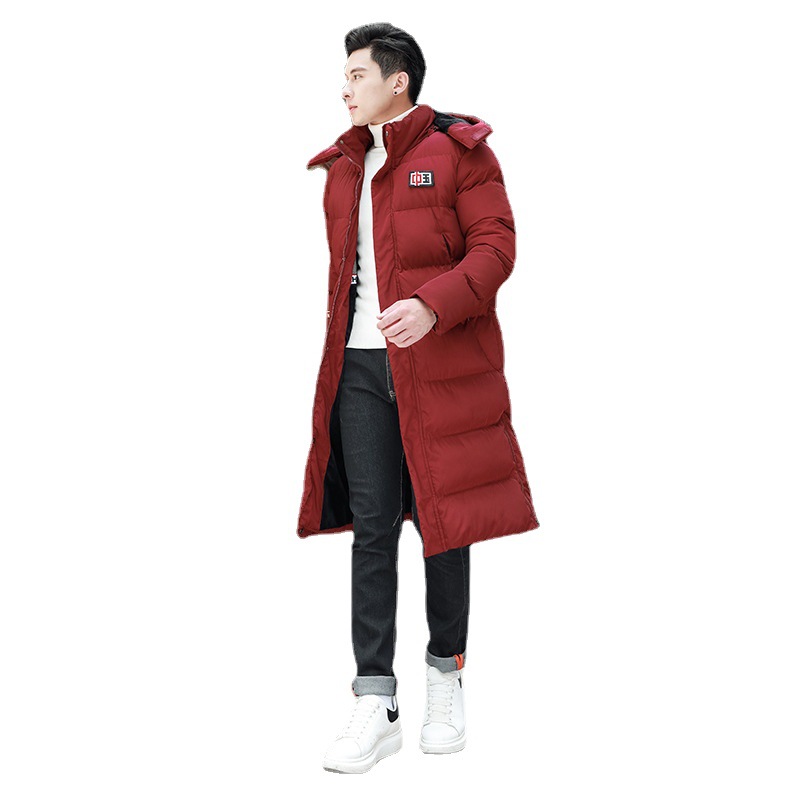 Outdoor Winter Training Sports Coat Men's Long Knee Training Cotton-padded Jacket Women's Sports Students Warm Coat Cotton-padded Jacket