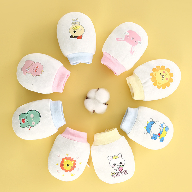 Перчатки для младенцев от царапин, маленькие перчатки для лица, дышащие тонкие перчатки для новорожденных, теплые перчатки для весны и осени