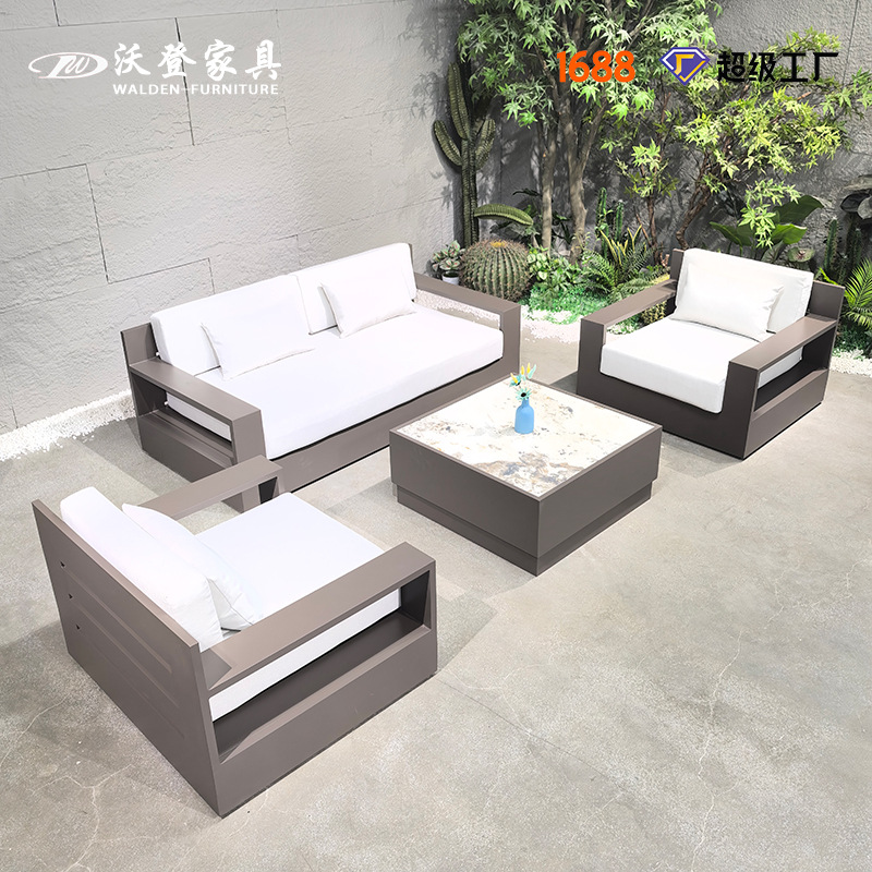 Woden Outdoor Factory Sofa Terrace Leisure B&B Courtyard Garden Outdoor Sales Department Outdoor High-End Villa Sofa