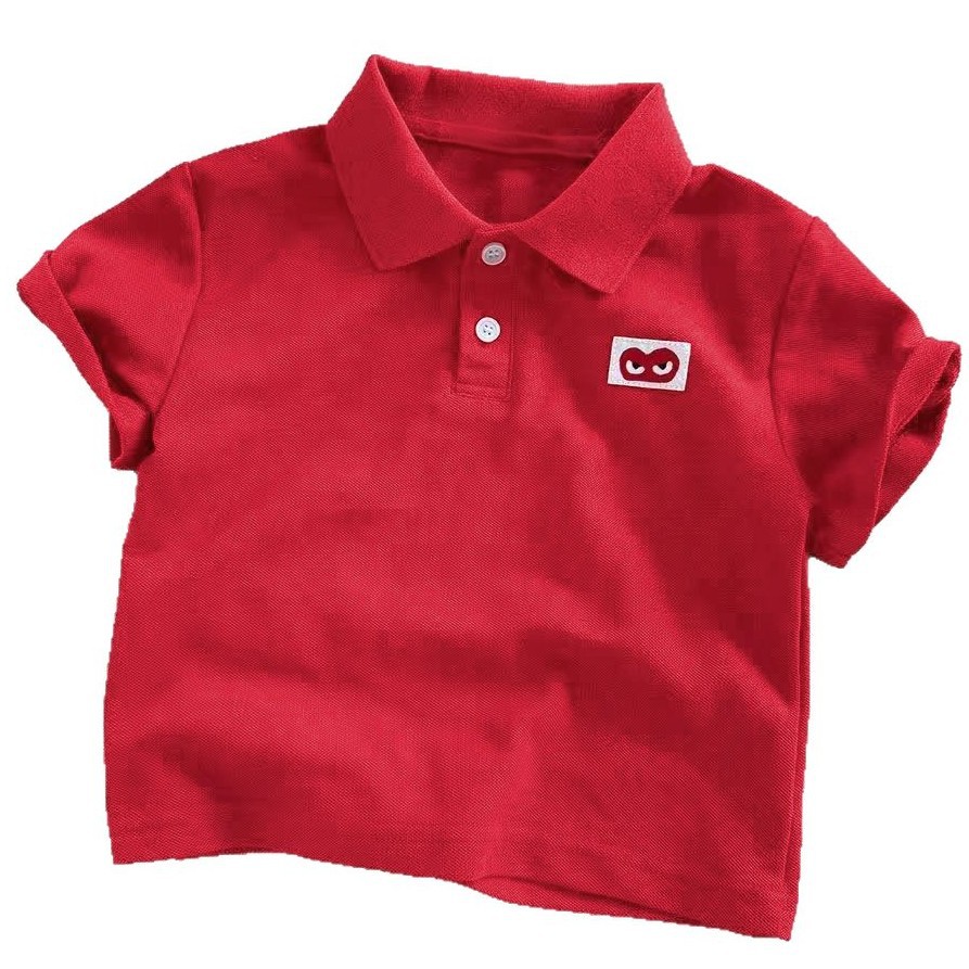 Summer New Cartoon Western Style Boys and Girls Children Baby Cute Lar Short Sleeve T-shirt Polo Shirt Top Children's Fashion