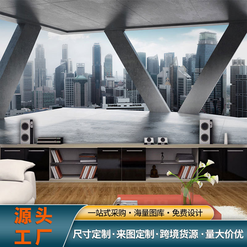 Индивидуальные обои, расширенные обои для пространства, обои в индустриальном стиле для ресторанов и интернет-кафе