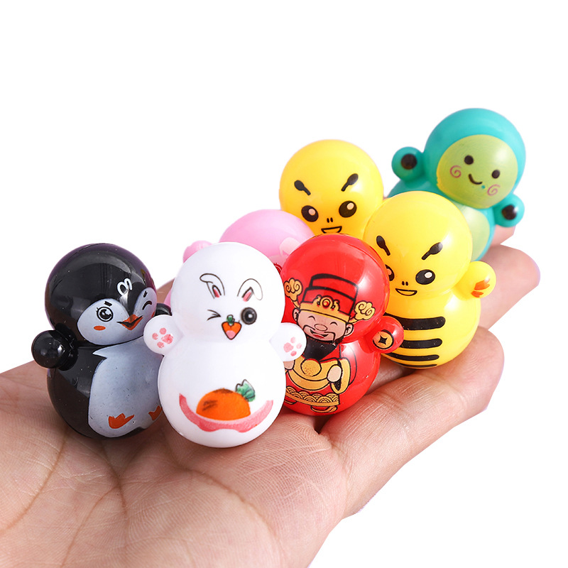 TikTok Explosions Cartoon Mini Tumbler Penguin Children's Educational Mini Gift Casual Nostalgia Small Toys Wholesale